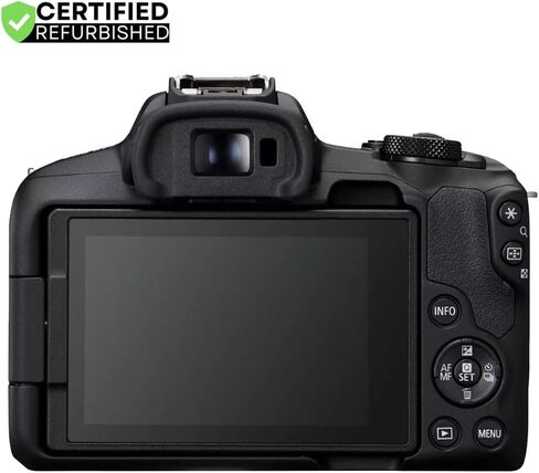 Canon EOS R50 Mirrorless Camera Body w/ 2 Lens Kit RF-S 18-45mm is STM & RF-S 55-210mm is STM 5811C022 (Renewed) Bundle w/Deco Gear Photography Bag + 2X Battery + 2X 64GB Memory Cards + Accessories in Saudi Arabia