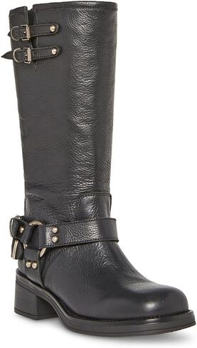 Steve Madden Women's Astor Black Leather Fashion Boot in Saudi Arabia
