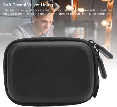 Portable Carrying Case for Action 3 4 Camera, Rainproof Fabric Hard Protective Carry Case Carrying Travel Bag for Action 3 4 Velvet, with Smooth Zipper, Black in Saudi Arabia
