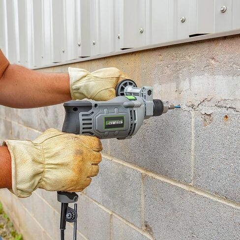 7.5 Amp 1/2 Variable Speed Heavy-Duty Hammer Drill with Depth Gauge, Chuck Key, Auxiliary Handle GHD1275B in Saudi Arabia