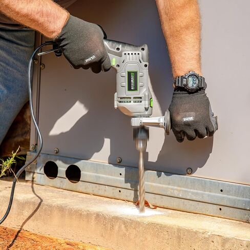 7.5 Amp 1/2 Variable Speed Heavy-Duty Hammer Drill with Depth Gauge, Chuck Key, Auxiliary Handle GHD1275B in Saudi Arabia