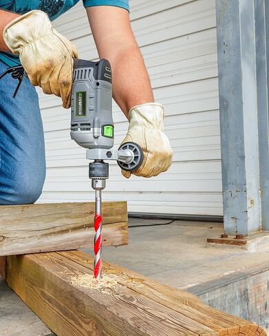 7.5 Amp 1/2 Variable Speed Heavy-Duty Hammer Drill with Depth Gauge, Chuck Key, Auxiliary Handle GHD1275B in Saudi Arabia