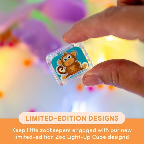 Glo Pals Water-Activated Light-Up Cubes for Bathtime and Sensory Play - Includes 6 Reusable Light-Up Cubes - Sensory Toys and Glowing Bath Cubes for Kids and Toddlers - Zoo in Saudi Arabia