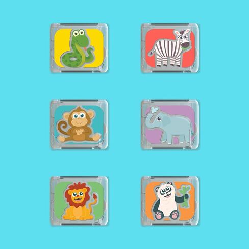 Glo Pals Water-Activated Light-Up Cubes for Bathtime and Sensory Play - Includes 6 Reusable Light-Up Cubes - Sensory Toys and Glowing Bath Cubes for Kids and Toddlers - Zoo in Saudi Arabia