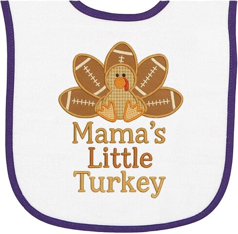 مريلة قماش تيري للأطفال لعيد الشكر من Inktastic Mama's Little Turkey in Saudi Arabia