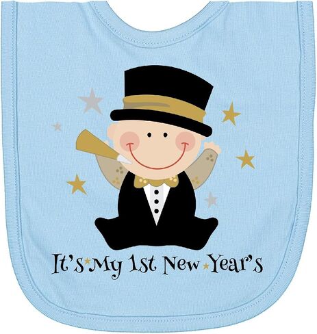 inktastic Baby's 1st New Year Newborn Bib in Saudi Arabia