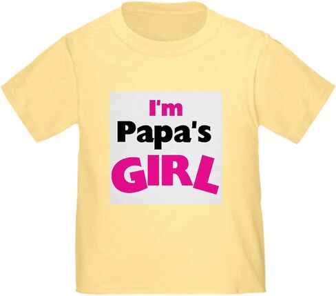 تي شيرت CafePress I'm Papa's Girl للأطفال الصغار برسومات لطيفة للأطفال الصغار، 100% قطن in Saudi Arabia