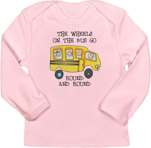 تي شيرت CafePress The Wheels ON The Bus بأكمام طويلة تي شيرت لطيف للأطفال الرضع بأكمام طويلة in Kuwait