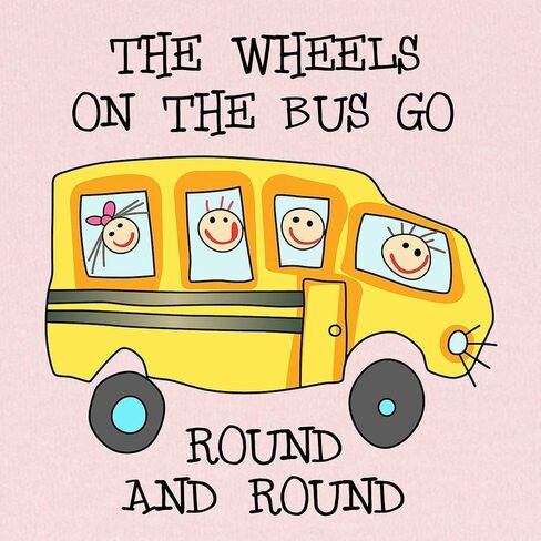 تي شيرت CafePress The Wheels ON The Bus بأكمام طويلة تي شيرت لطيف للأطفال الرضع بأكمام طويلة in Kuwait
