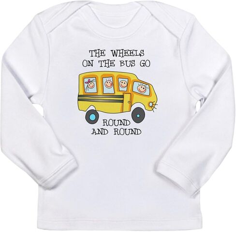 تي شيرت CafePress The Wheels ON The Bus بأكمام طويلة تي شيرت لطيف للأطفال الرضع بأكمام طويلة in Kuwait