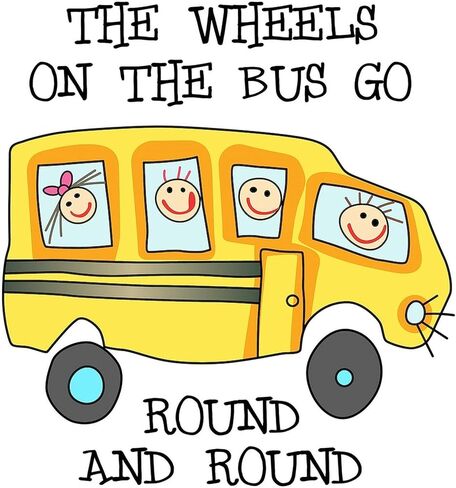 تي شيرت CafePress The Wheels ON The Bus بأكمام طويلة تي شيرت لطيف للأطفال الرضع بأكمام طويلة in Kuwait