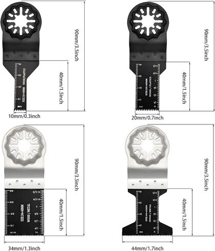24-Piece Oscillating Multi-Tool Blade Set, Universal Quick Release, High-Carbon Steel Blades for Wood, Metal, PVC, 3-1/2 inch in Saudi Arabia