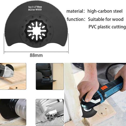24-Piece Oscillating Multi-Tool Blade Set, Universal Quick Release, High-Carbon Steel Blades for Wood, Metal, PVC, 3-1/2 inch in Saudi Arabia