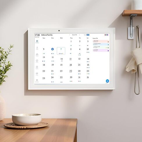 15.6" Digital Wall Calendar For Fridge 2025 2026 WiFi Touch Screen Electronic Smart Calendar Family Meal Planner Chore Chart for Kids Large Digital Photo Frame (magnetic/wall mount white) in Saudi Arabia