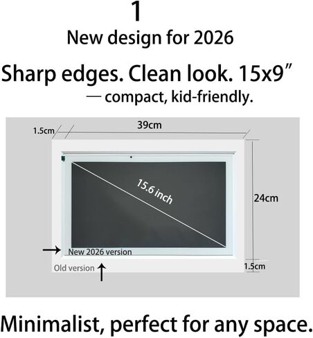 15.6" Digital Wall Calendar For Fridge 2025 2026 WiFi Touch Screen Electronic Smart Calendar Family Meal Planner Chore Chart for Kids Large Digital Photo Frame (magnetic/wall mount white) in Saudi Arabia