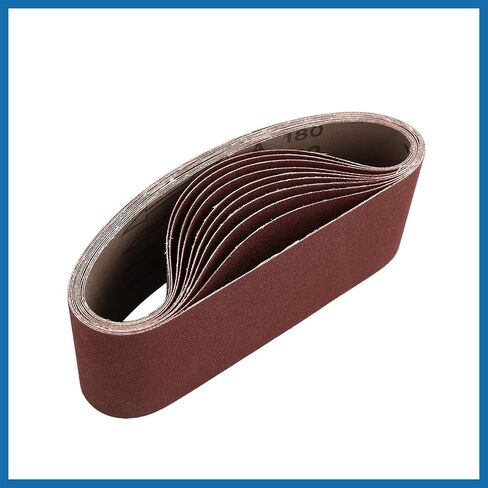 3 x 18 Inch Sanding Belts 180 Grit Aluminum Oxide Sanding Belt Sandpaper for Portable Belt Sander 10 Pcs Item Replacement in Saudi Arabia