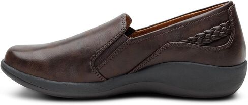 Aetrex Women’s Alice Slip-On Shoes with Orthopedic Arch Support Flats – Premium Leather Comfort Walking Shoes with Removable Insole, Cushioned Low Heel Fashion for Plantar Fasciitis & Relief in Saudi Arabia
