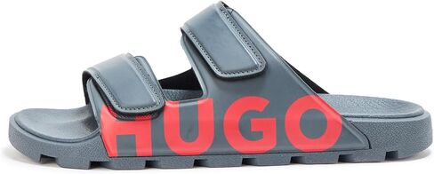 HUGO, Double Strap Adjustable Sandal, grey microchip, 8 in Saudi Arabia