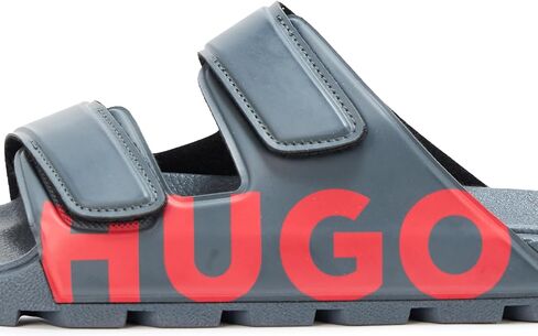 HUGO, Double Strap Adjustable Sandal, grey microchip, 8 in Saudi Arabia