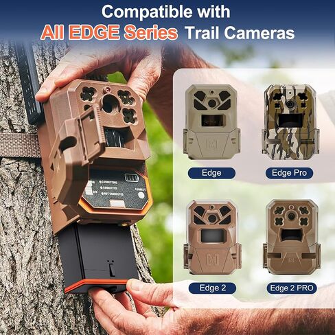 بطارية بديلة مولتري باور ماج بقدرة 5000 مللي أمبير في الساعة - متوافقة مع كاميرات Moultrie Cellular Trail Edge وEdge Pro وEdge 2 وEdge 2 Pro 2-Pack in Kuwait