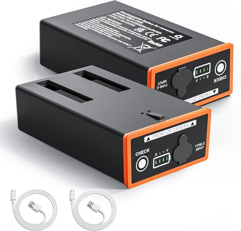 بطارية بديلة مولتري باور ماج بقدرة 5000 مللي أمبير في الساعة - متوافقة مع كاميرات Moultrie Cellular Trail Edge وEdge Pro وEdge 2 وEdge 2 Pro 2-Pack in Kuwait