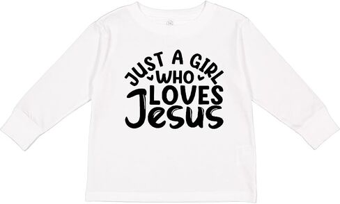 inktastic Just a Girl Who Loves Jesus Toddler Long Sleeve T-Shirt in Saudi Arabia