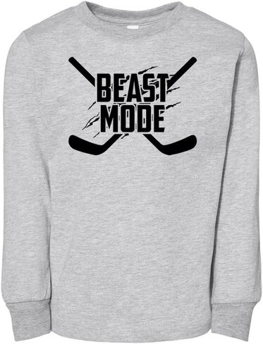 Beast Mode Hockey Toddler Kids Long Sleeve T-Shirt in Saudi Arabia