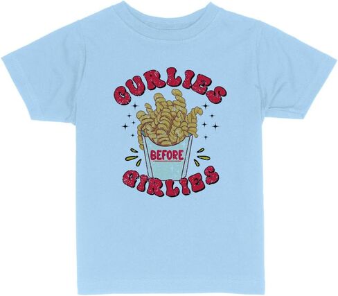 Curlies Before Girlies Toddler Kids T-Shirt in Saudi Arabia