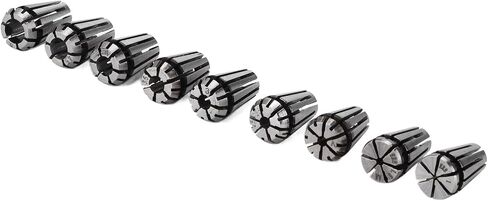ER8 Collet Chuck Set 9Pcs for CNC Engraving Machine and Milling Lathe High Tool Holder Compatible with Multiple Sizes for Secure Clamping in Saudi Arabia