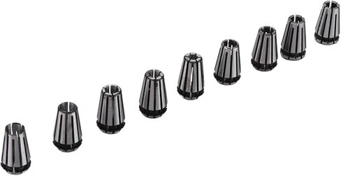 ER8 Collet Chuck Set 9Pcs for CNC Engraving Machine and Milling Lathe High Tool Holder Compatible with Multiple Sizes for Secure Clamping in Saudi Arabia