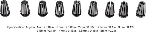 ER8 Collet Chuck Set 9Pcs for CNC Engraving Machine and Milling Lathe High Tool Holder Compatible with Multiple Sizes for Secure Clamping in Saudi Arabia