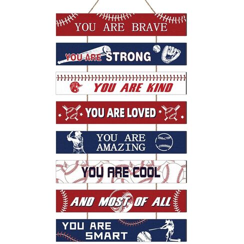 Baseball Room Decor for Teen Boys Motivational Bedroom Wall Decor Posters Accessories Baseball Wall Art Signs Fun Stuff Decorations for Nursery Bed Room Dorm Classroom Bathroom in Kuwait