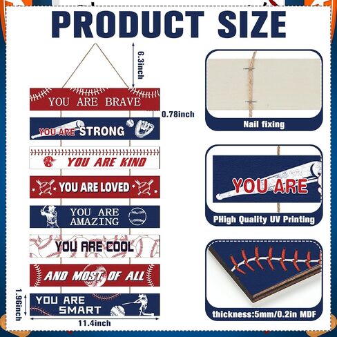 Baseball Room Decor for Teen Boys Motivational Bedroom Wall Decor Posters Accessories Baseball Wall Art Signs Fun Stuff Decorations for Nursery Bed Room Dorm Classroom Bathroom in Kuwait