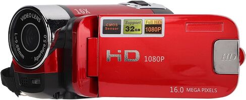 Ejoyous Video Camera Camcorder Full HD 4K 48MP Digital Camera Recorder 270° Rotation 2.7 Inch Color Screen 16X Zoom Camcorders (Red) in Saudi Arabia
