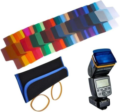 20 Pack Light Filter Transparency Color Film Plastic Sheets Overlays Correction Filter for Lamp Headlight Photo Studio Strobe LED Headlight Film (20 Multi) in Saudi Arabia