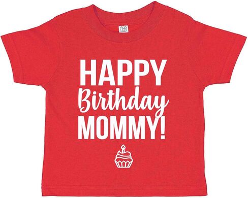 تي شيرت Tees & Tails Happy Birthday Mommy Baby (مقاسات الرضع والأطفال الصغار) in Kuwait