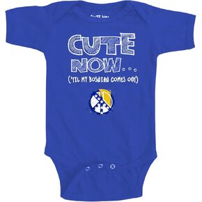 Cute Now... 'Til My Bosnian Comes Out - Bosnia Flag Peace Bodysuit - Cotton Infant Baby Clothes in Saudi Arabia