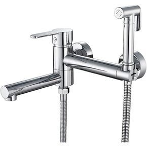 بخاخ بيديت مع ماء ساخن وبارد من الكروم، مجموعة غسالة حفاضات محمولة من القماش، مجموعة دش مثبتة على الحائط، ضغط مرفق المرحاض، النمط 3 (النمط 2) in Kuwait