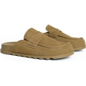 Iiimmu Women Suede Mule Loafers Slipless Slip on Flats Slids Round Toe Slides in Kuwait
