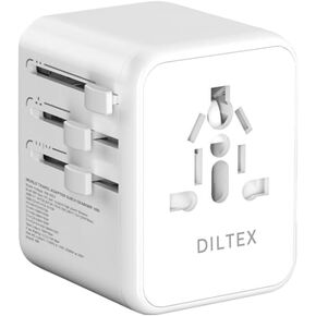 محول سفر عالمي بقدرة 35 وات - محول سفر الكل في واحد مع شحن USB سريع ذكي - محول توصيل آمن للهواتف والكاميرات - اختيار موثوق للسفر الدولي والاستخدام اليومي in Kuwait