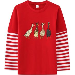 قمصان للأولاد والبنات لعيد الميلاد للأطفال الصغار في عيد الميلاد المجيد على شكل قصب حلوى مضحكة للعطلات ملابس للأطفال من سن 2 إلى 7 سنوات in Kuwait