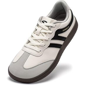 HOBIBEAR Barefoot Shoes Wide Casual Lace Up Retro Leather Fashion Sneakers for Women Men in Kuwait