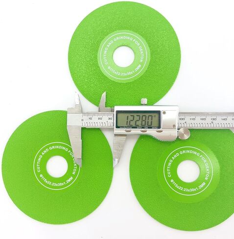 4.5" Glass Cutting Disc 3-Pack - Diamond Saw Blades Ultra-Wide 1.2" Tile Cutter Disc for Chip-Free Cutting on Tile, Glass, Marble, Granite in Saudi Arabia