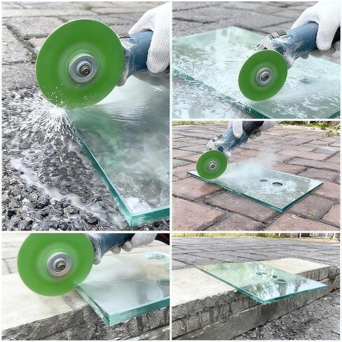 4.5" Glass Cutting Disc 3-Pack - Diamond Saw Blades Ultra-Wide 1.2" Tile Cutter Disc for Chip-Free Cutting on Tile, Glass, Marble, Granite in Saudi Arabia