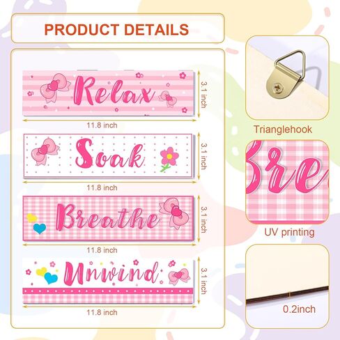 Yi-gog 4 Pcs Cartoon Room Decor Wooden Wall Art for Kids, Inspirational Nursery Bedroom Wall Decor Boys Girls, Cute Themed Sign Hanging Plaque for Home in Kuwait