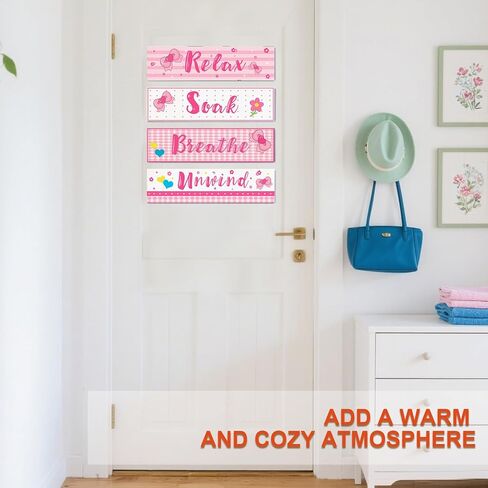 Yi-gog 4 Pcs Cartoon Room Decor Wooden Wall Art for Kids, Inspirational Nursery Bedroom Wall Decor Boys Girls, Cute Themed Sign Hanging Plaque for Home in Kuwait