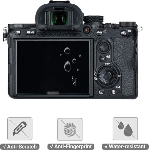قطعتان من واقي الشاشة الزجاجي المتوافق مع Ricoh GR III GRIIIx GR3x GRIII GR3، مضاد لبصمات الأصابع ومضاد للخدش ومقاوم للماء ورفيع للغاية بصلابة 9H وغطاء واقي LCD مقوى in Saudi Arabia