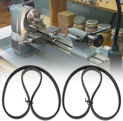 2X Lathe Drive Belt Replacement Belts Compatible with Harbor Freight Central Machinery 65345 in Saudi Arabia