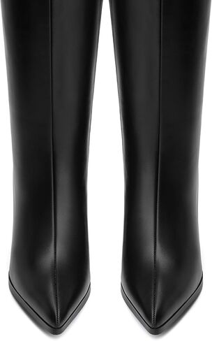 SKYSTERRY Knee High Boots for Women Chunky Block High Heel Pointed Toe Tall Boots Comfortable Side Zipper Party Work Date Long Dress Fall Winter Boots in Saudi Arabia