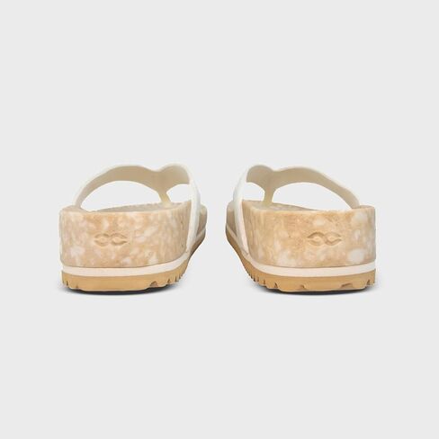 Fleks West Beach Flip Flop، للنساء والرجال، صندل مريح للتعافي للاستخدام اليومي والرياضي، دعم القوس، سير مريح للمشي على الشاطئ في الصيف، وسادة ودعم، عمود مريح من نسيج قطني طويل، صديق للماء in Kuwait
